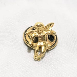 Kleine Engel Cherub Anstecknadel 1/2 &quot;Vergoldet Krawattennadel Hut Christian Religious