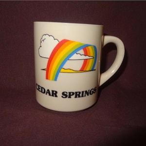 Cedar Springs Rainbow Clouds Coffee Mug 10 oz Cup Ceramic Michigan