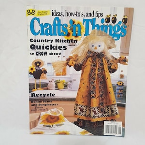 Crafts N Things Magazine Sep 1995 Country Kitchen Crow Recycle Denim Jeans Tips