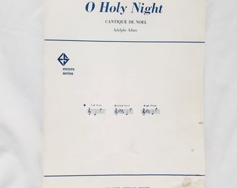 O Holy Night Piano Sheet Music Vocal Vintage 1963 Adolphe Adam Larrabee Pub.