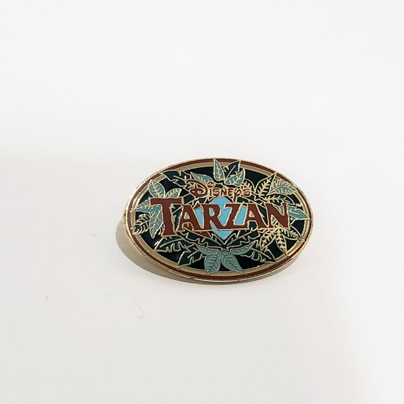 Disney's Tarzan Logo Word with Leaves Oval Pin 34… - image 1