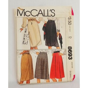 Misses Wrap-Skirt McCall&#39;s 8693 Size Ex-Small  6-8 1983 Precut to Size 8