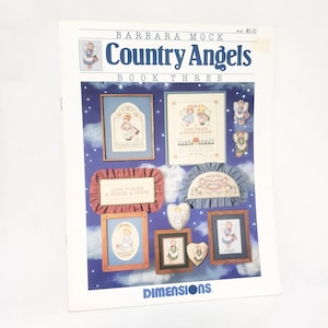 Country Angels #3 Cross Stitch Booklet Dimensions Barbara Mock 1988