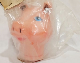 Happy Pig Doll Head 5 » 160-40 Hong Kong Artisanat neuf