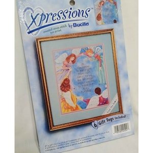 Hija Ángeles Contados Punto de Cruz Kit Pre-Impresión Xpressions Bucilla 42504