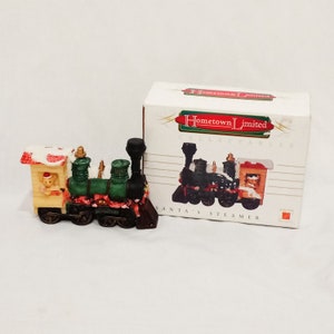 Santa's Steamer Train Engine Figurine Christmas Hometown Limited Vintage 2.5"