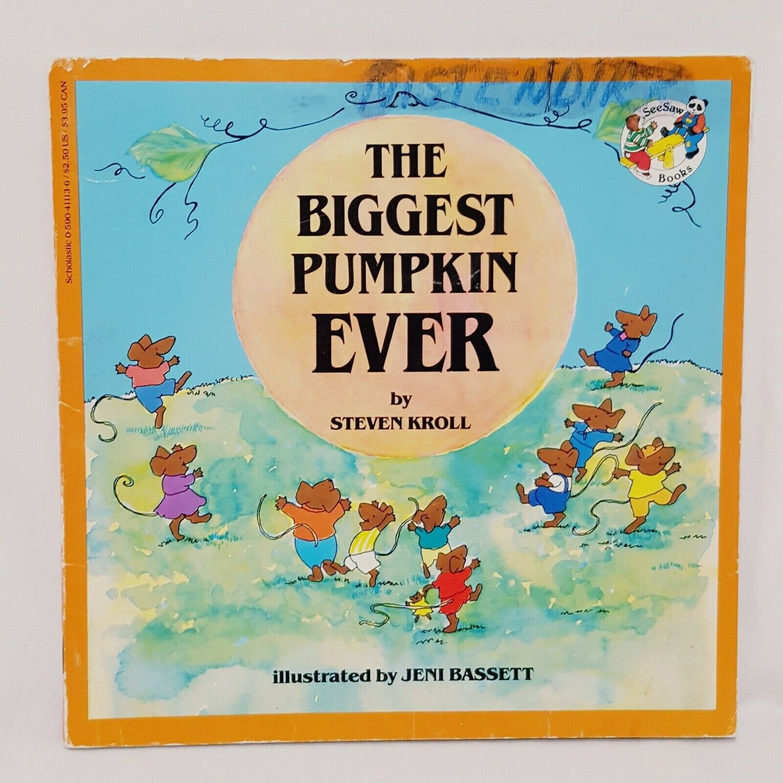 The Biggest Pumpkin Ever Book Paperback 1984 Scholastic Halloween
