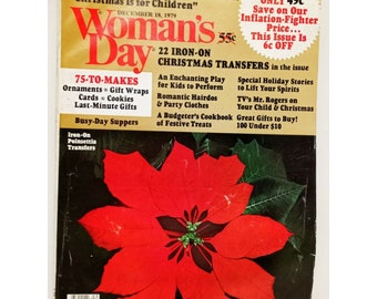 Woman's Day Magazine Christmas Ornaments Dec 1979 Transfers Cookie Recipes