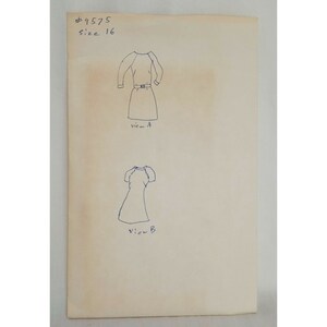 Dress Pattern Misses Size 16 McCalls 9575 Sewing Pattern Vintage