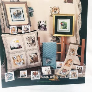 Animal Magnetism Cross Stitch 12 patterns Leaflet CSB104 Cross My Heart 1994