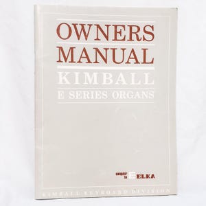 Manual do Proprietário de Órgãos Kimball Série E Modelos E9 E19 E29 E39 Tabela de Cordas Mestre