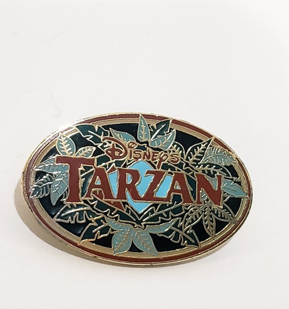 Disney's Tarzan Logo Word with Leaves Oval Pin 34… - image 3