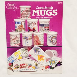 Kubki do haftu krzyżykowego Sam Hawkins Ulotka 3573 American School Needlework 1991 Ryba