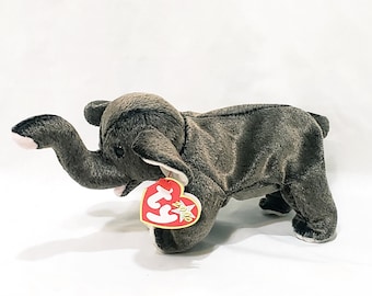 Elephant Trumpet Ty Beanie Babies Collection Plush Stuffed Animal 5" 2000