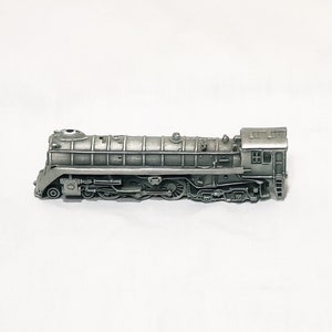 Vintage Royal Hudson Train Engine Pewter Locomotive Franklin Mint 1985 Figurine