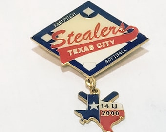 Stealers Texas City Girls Fastpitch Softball Sports Pin 2000 14U 2"