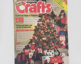 Crafts Magazine Noviembre 1988 Navidad Edición Navideña Adornos Cascanueces