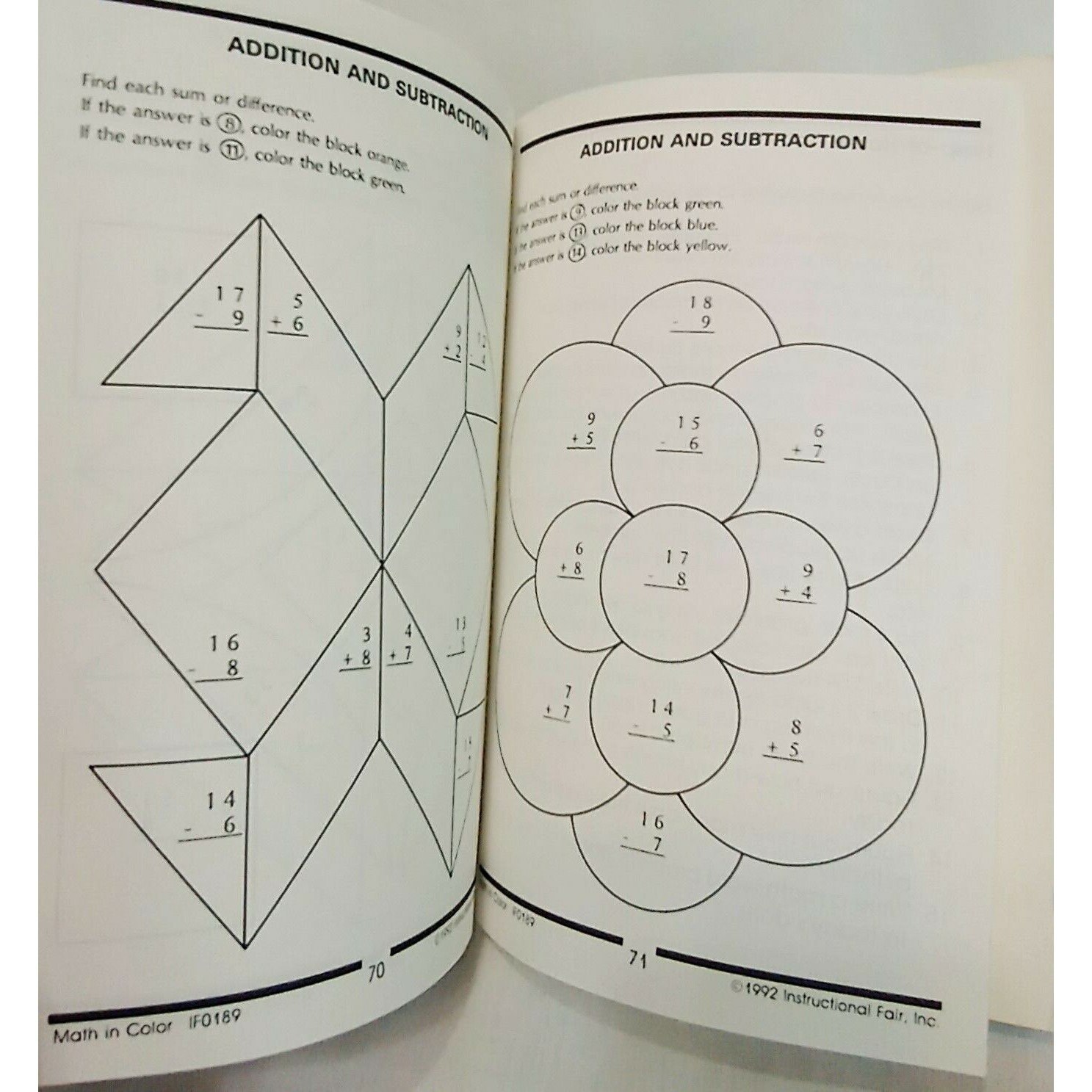 Math in Color Grades 1 2 School Workbook Instructional Fair ...