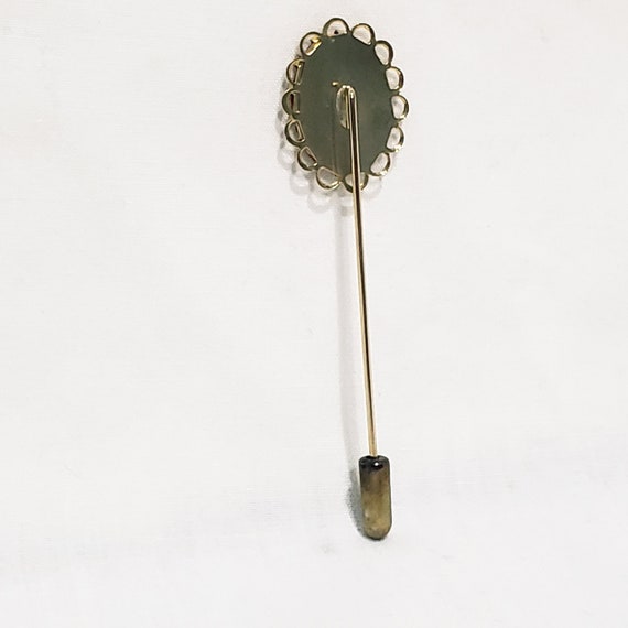Christmas Tree Stick Pin Gold Tone Vintage 2.5" N… - image 6