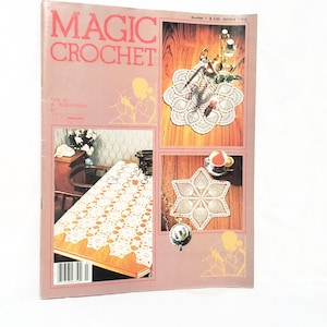 Magic Crochet Magazine # 7 Pattern Vintage Doilies Bedspreads Tablecloth
