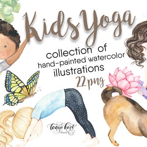 Imágenes prediseñadas para niños, posturas de yoga en formato PNG, imágenes prediseñadas de acuarela, imágenes prediseñadas de yoga para niños, gráficos de yoga en formato PNG, imágenes prediseñadas de ejercicios, gráficos de yoga en formato PNG