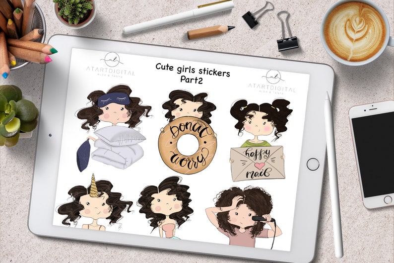 Daily Routine Digital Stickers for Goodnotes Planner, Cute Everyday to ...