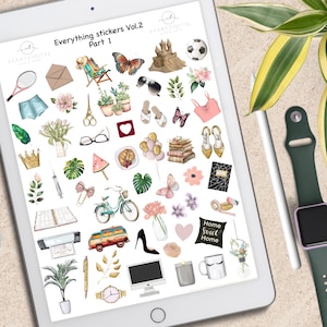 Alles GoodNotes-stickers voor digitale planner, GoodNotes-stickerpictogrammen, dagelijkse takenstickers, GoodNotes-stickers