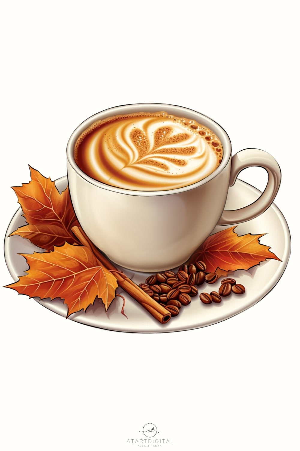 Herbstkaffee Herbst Digitale Kunst für Sublimationsdesign-Geschenkkarten,  druckbare PNG für gemütliche Herbstdekoration \u0026 Thanksgiving,  Kaffeewandkunst - Etsy Österreich, image size:1000x1500