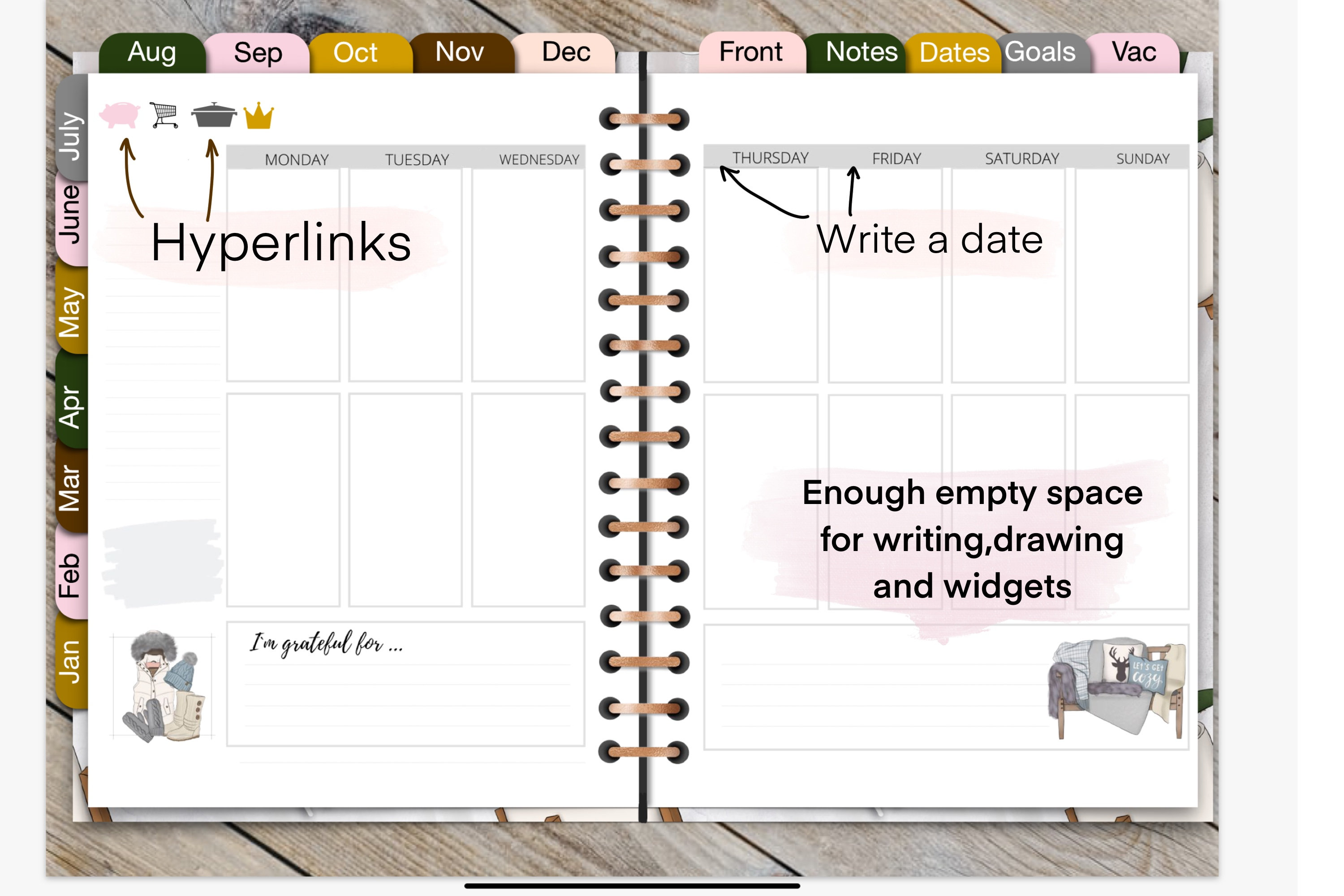 Goodnotes planner Digital planner Undated PlannerDigital Etsy