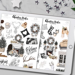 Christmas Digital Stickers Goodnotes, Winter Stickers Kit, Christmas Digital Planning, Digital Modern Stickers,Goodnotes 5 Ipad IPad Planner