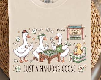 Mahjong Gans PNG | Lustige Mahjong Sublimation | Nur eine Mahjong-Gans | Spielabend Shirt | Mahjong Social Club | Mahjong Liebhaber Geschenk