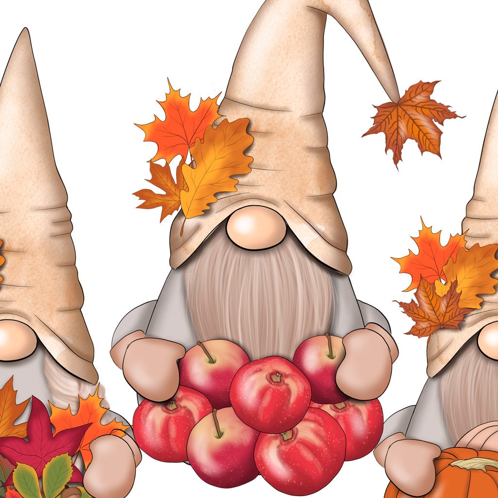 Autumn Gnomes Fall Png Sublimation Design Fall Gnomes Etsy