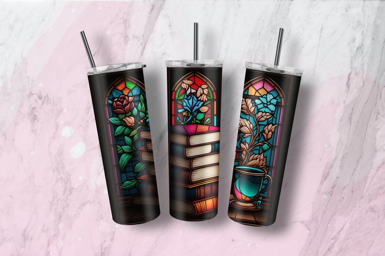 Bookworm Gifts, Booklover Image, 20Oz Skinny Tumbler, Book Lover Tumbler