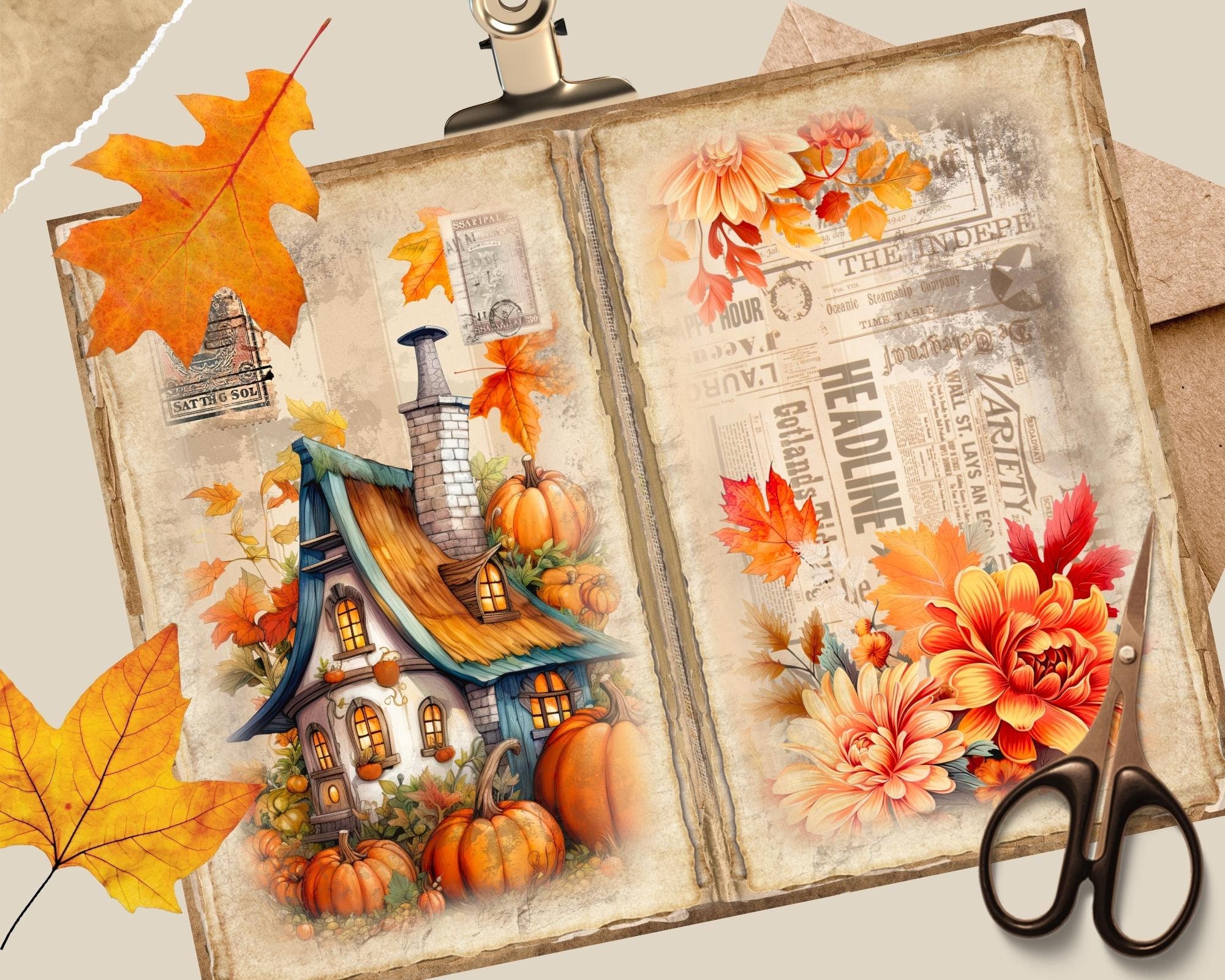 Autumn Junk Journal Printable Kit - Digital Downloads for Scrapbooking ...