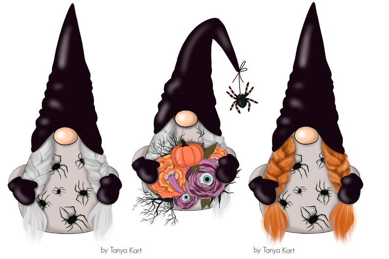 Halloween Clipart Nordic Gnomes Clipart Fall Gnomes Clipart - Etsy