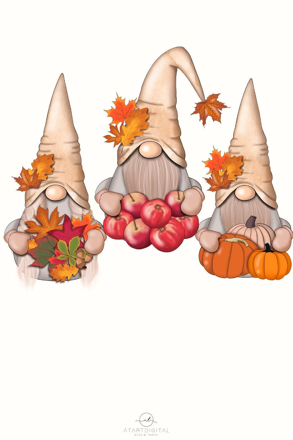 YOVOYOA Herbst-Gartenflagge – 'Hallo Herbst' Mit Zwergen & Kürbis, 71x102 Cm, Doppelseitig