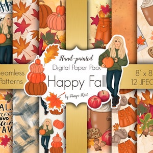 Carte per planner, modelli autunnali, carte con foglie autunnali, buon autunno, carte di design, modelli autunnali, planner fai da te, forniture per planner