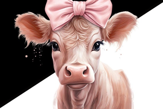 Little Pink Cow PNG: Digital Download for Sublimation or Tshirt Designs,  Mini Cow Image Iron on Transfer Designs for Animal Shirt Creation -   Hong Kong