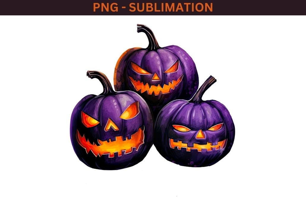 Halloween Purple Pumpkin SVG - SVGbees