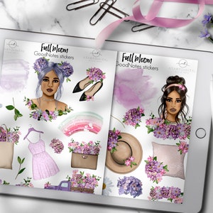 Spring Floral Goodnotes for Digital Planners, Spring Goodnotes Kit, Best Digital Planner, Girly Mood Goodnotes, IPad Planner