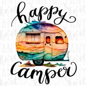 Happy Camper Png Camping Sublimate Camping Saying Png Camp - Etsy