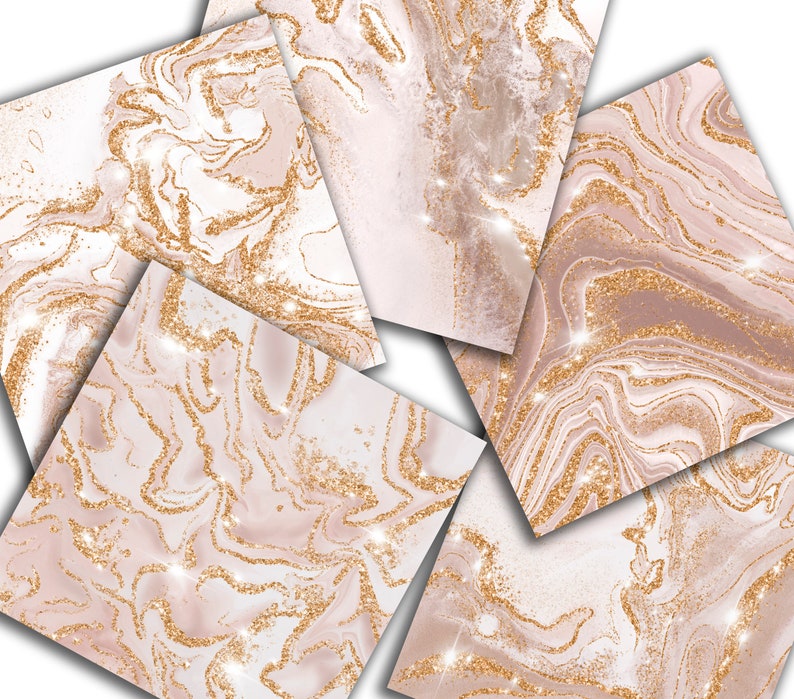 Marble Paper Beige and Gold Paper Digital Paper Scrapbook Etsy