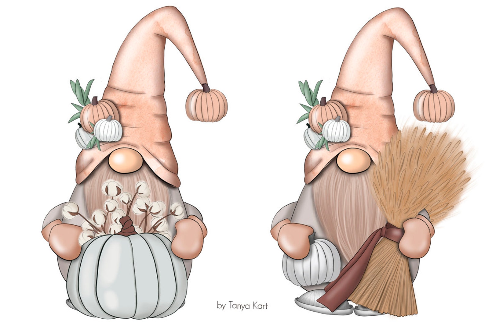 Thanksgiving Herbst Zwerge Deko - 2 Stück Gesichtslose Wichtel Figuren Für Bauernhaus Stil