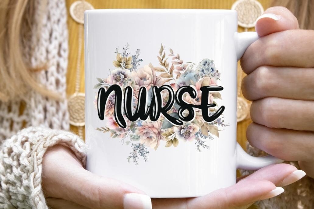 Nurse Flowers Png Nurse Sublimation Digital Download Nurse Etsy UK