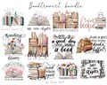 Books Quotes Bundle Png Instant Download, Book Reading Png, Booktrovert  Lover File, Books Sublimation Designs for Shirts, Book with Flower