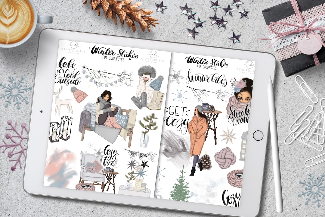 Winter Kit Goodnotes Digital Sickers, Christmas Goodnotes Digital ...