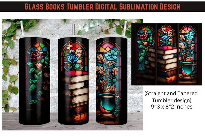 Girl Who Loves Books, Stained Glass, Books Straight, Download Png File