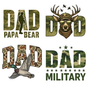 Vatertag Png Bundle Sofort-Download, Papa Jäger Png, Militär Papa Sublimation Designs für T-Shirts, Papa Png