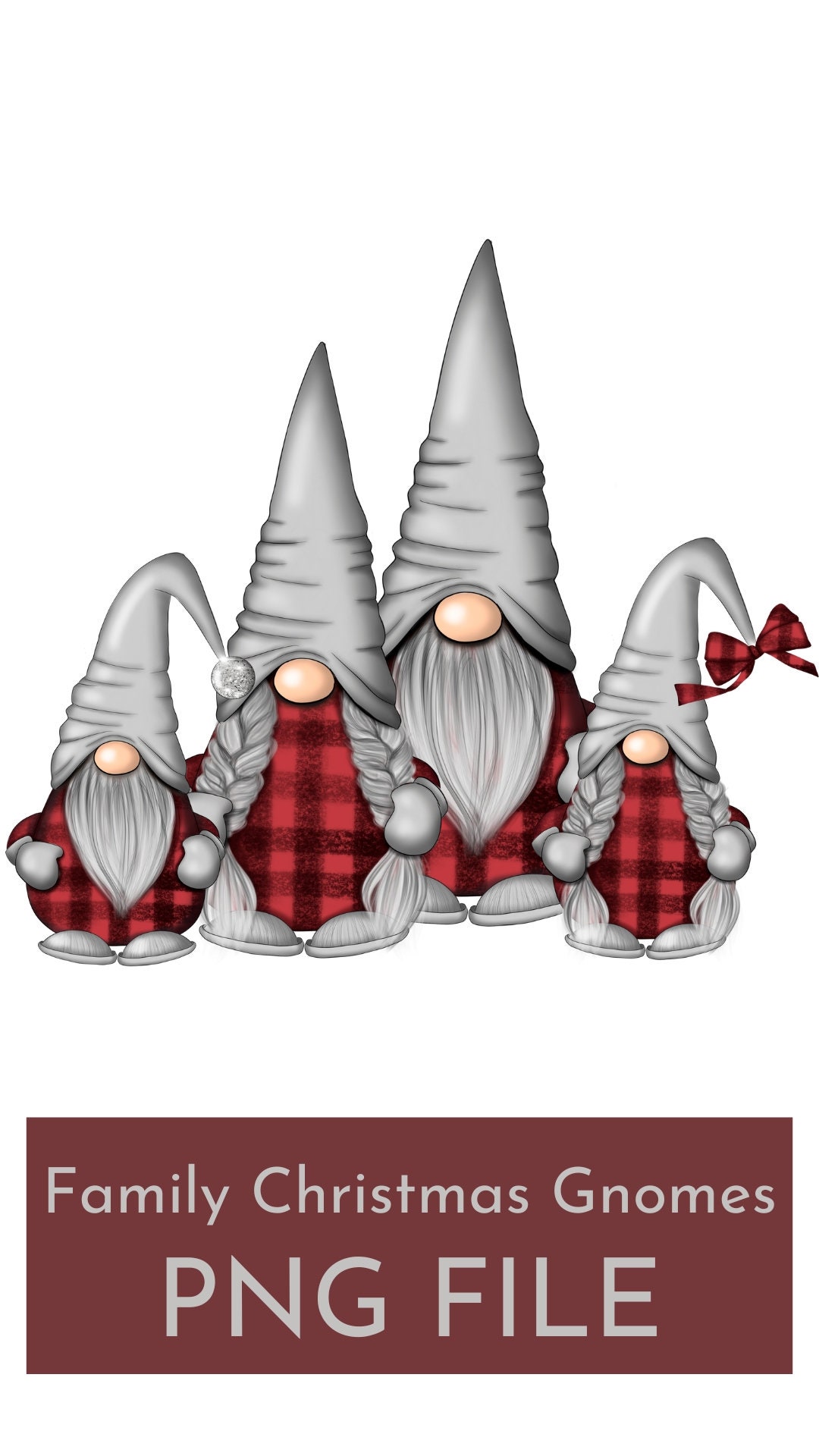 Gnomos familiares de Navidad Png para sublimación gnomos a Foto adulta