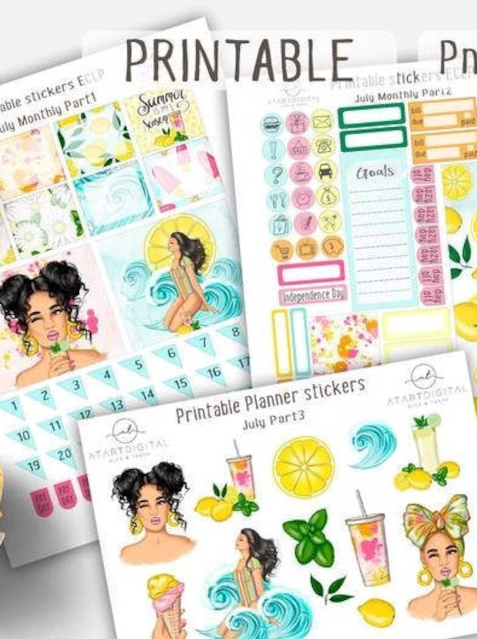 Erin Condren Planner Stickers Summer Kit Printable - Etsy